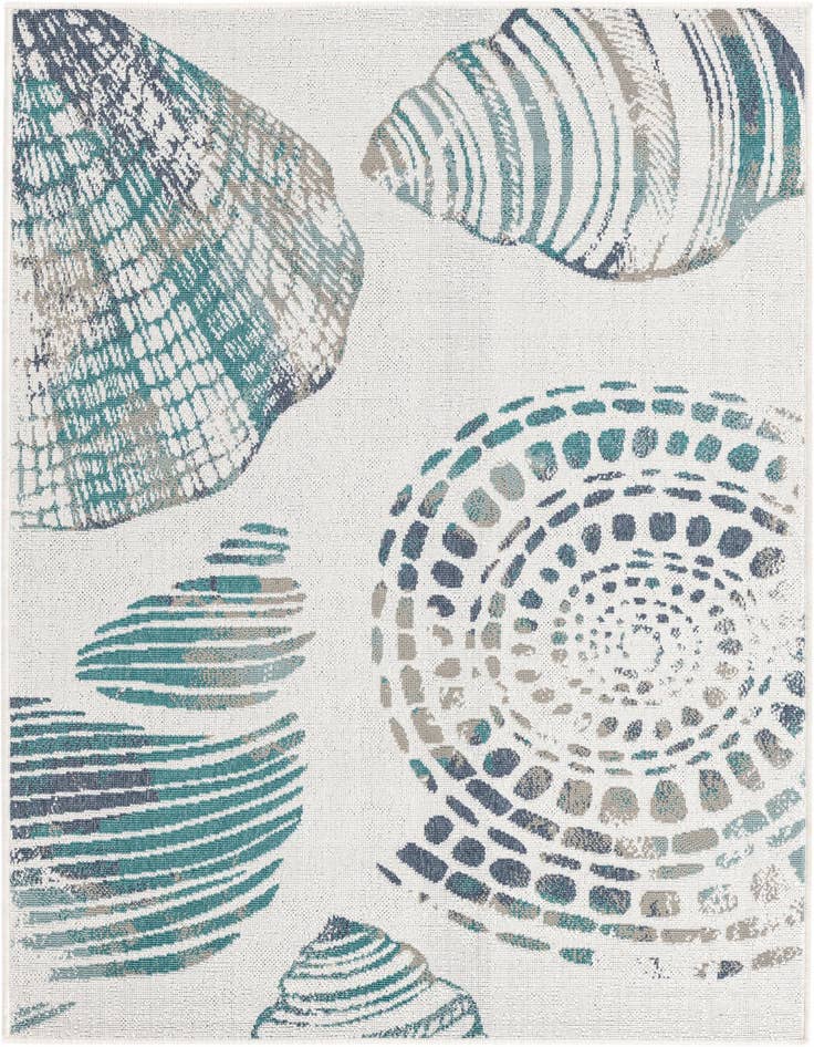 Detail image of 4' x 6' Easy-Clean Coastal Indoor / Outdoor Rug