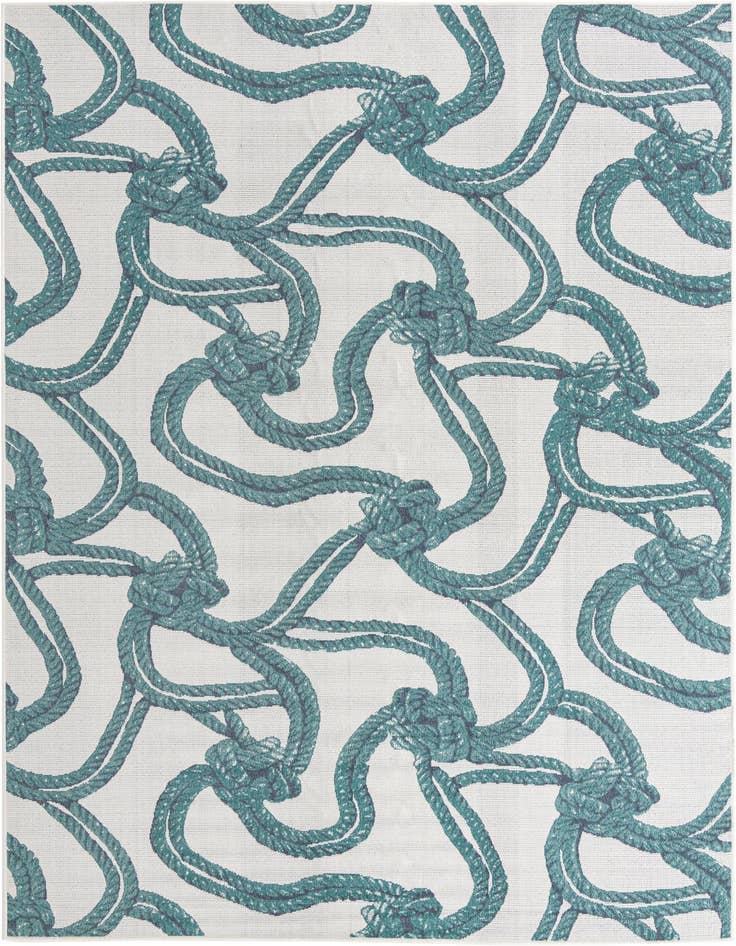 Detail image of 9' x 12' Easy-Clean Coastal Indoor / Outdoor Rug