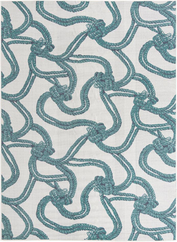 Detail image of 9' x 12' Easy-Clean Coastal Indoor / Outdoor Rug