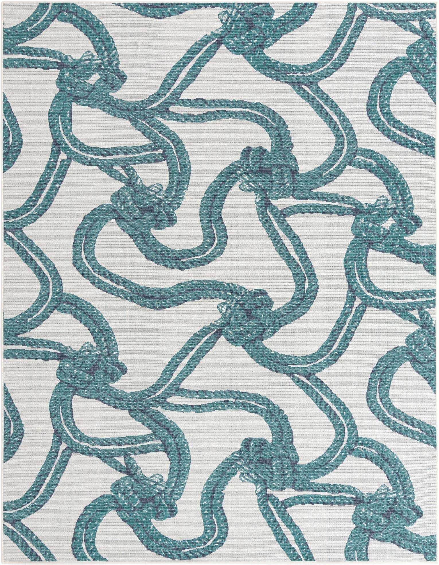 7' 10 x 10' Easy-Clean Coastal Indoor / Outdoor Rug