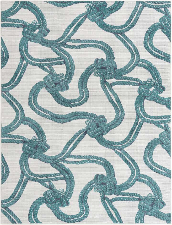 7' 10 x 10' Easy-Clean Coastal Indoor / Outdoor Rug