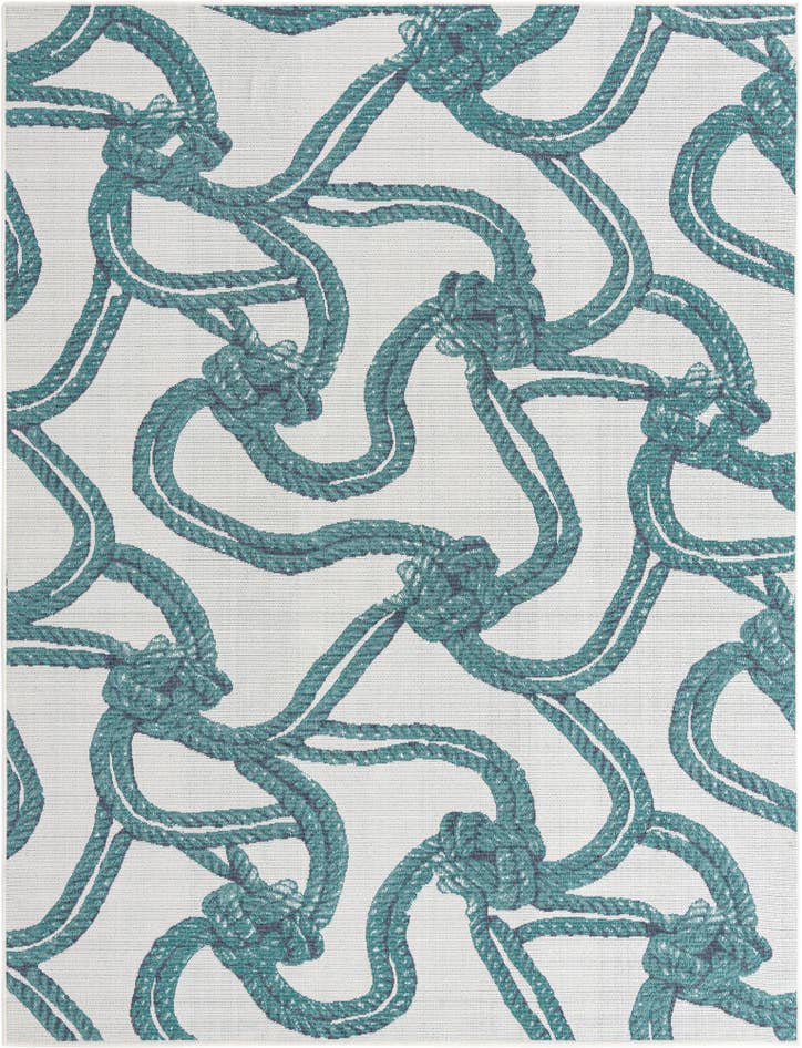 Detail image of 7' 10 x 10' Easy-Clean Coastal Indoor / Outdoor Rug