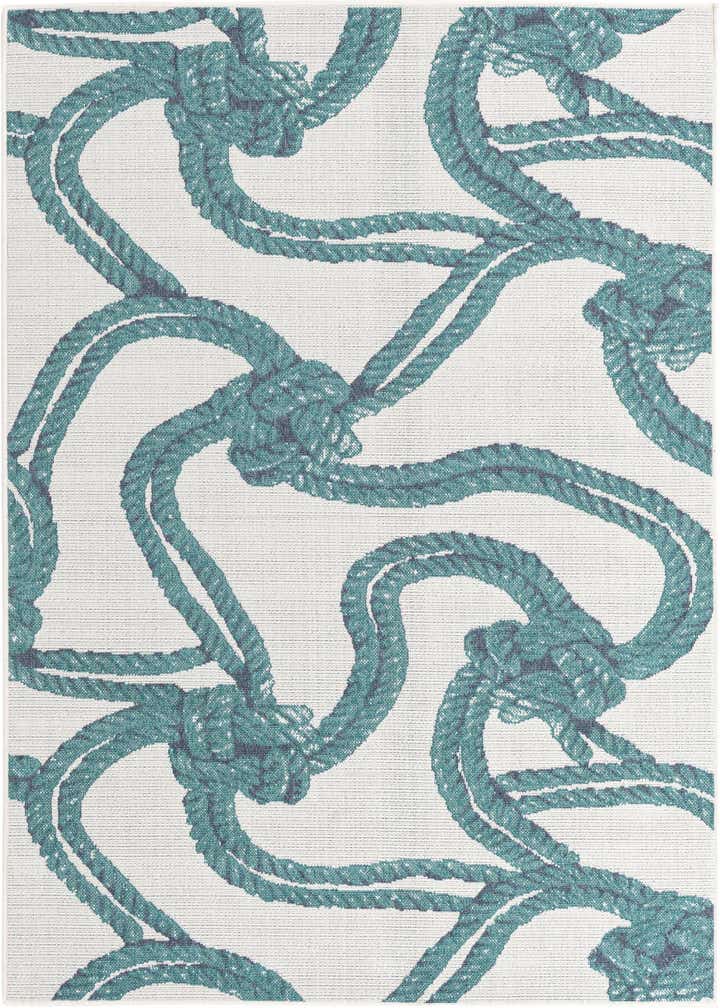 5' 3 x 8' Easy-Clean Coastal Indoor / Outdoor Rug