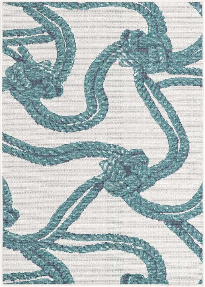 4' x 6' Easy-Clean Coastal Indoor / Outdoor Rug