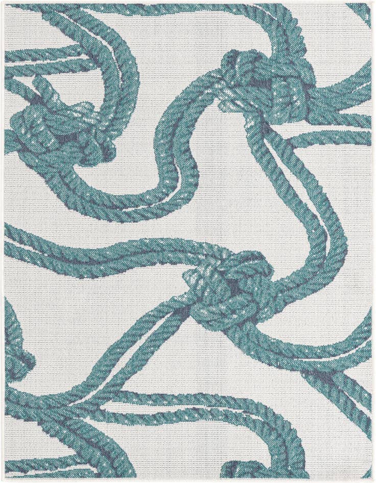 Detail image of 4' x 6' Easy-Clean Coastal Indoor / Outdoor Rug