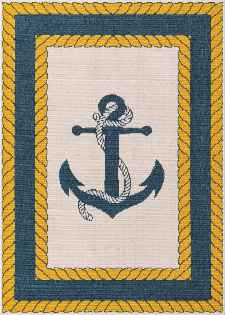 4' x 6' Easy-Clean Coastal Indoor / Outdoor Rug