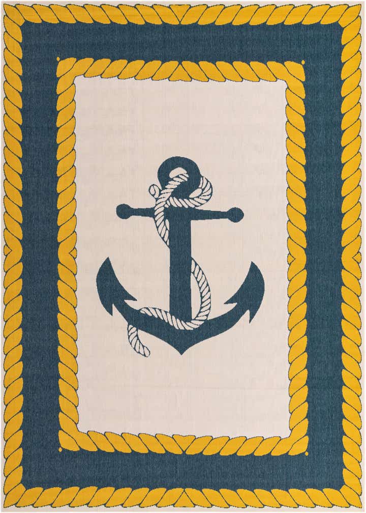 9' x 12' Easy-Clean Coastal Indoor / Outdoor Rug