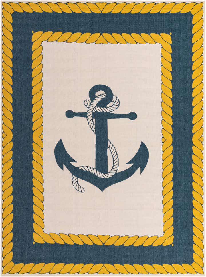 9' x 12' Easy-Clean Coastal Indoor / Outdoor Rug