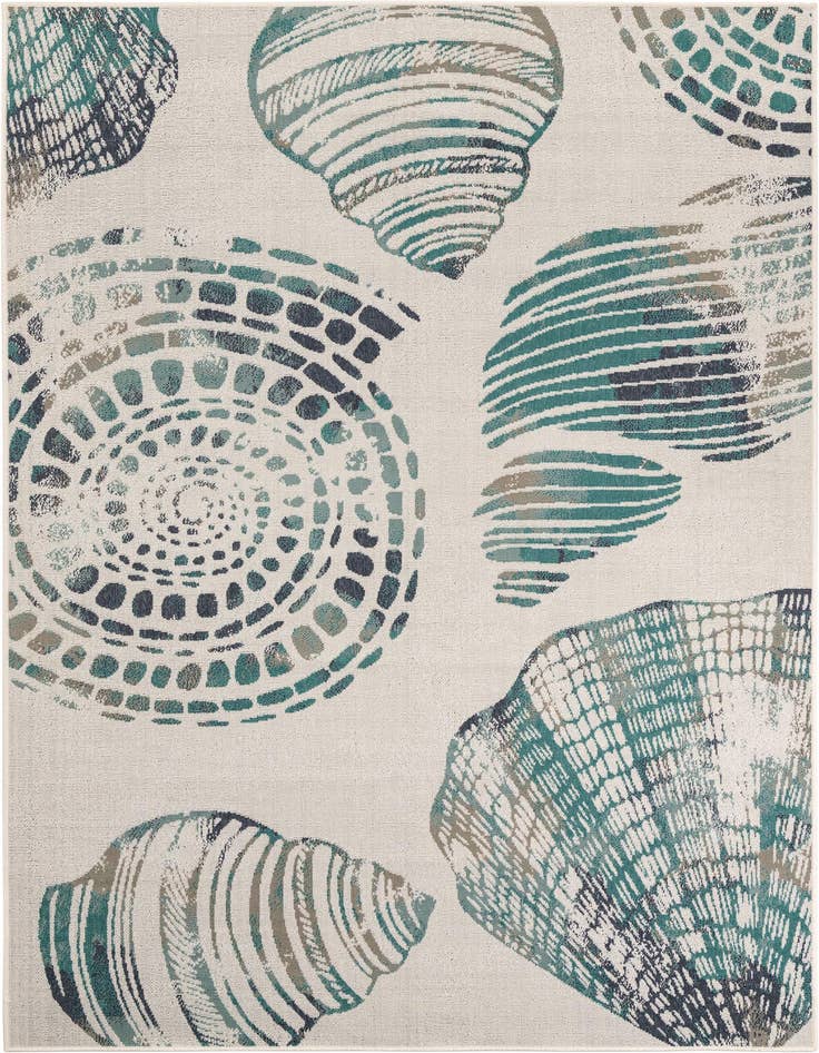 Detail image of 6' x 9' Easy-Clean Coastal Indoor / Outdoor Rug