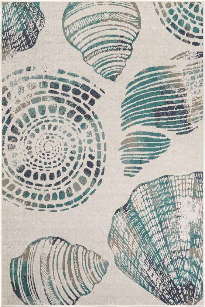6' x 9' Easy-Clean Coastal Indoor / Outdoor Rug