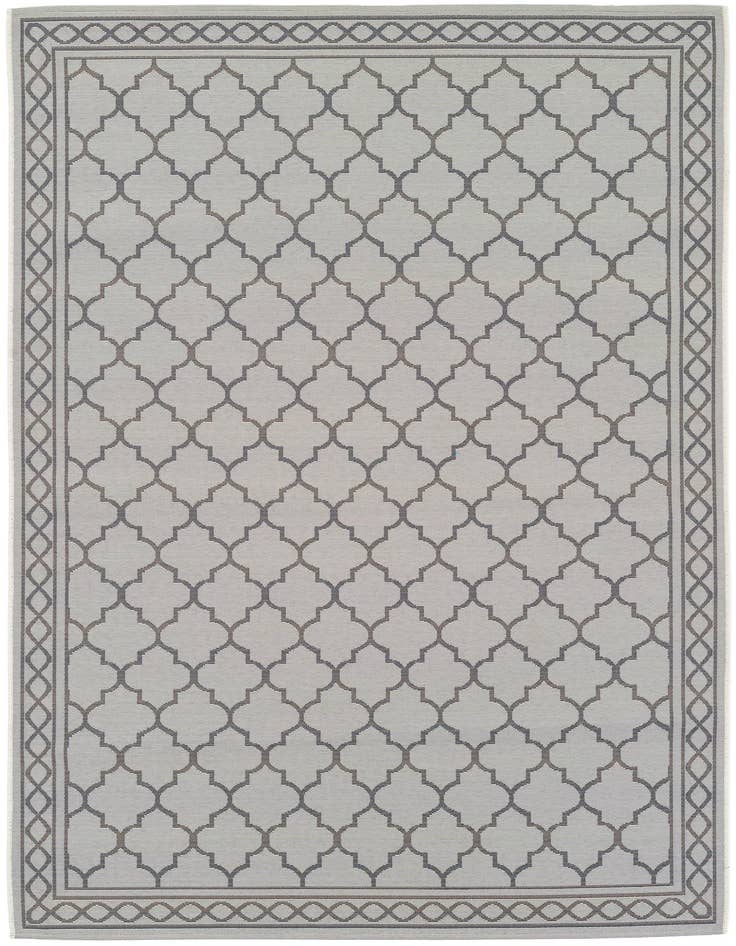 Detail image of 5' 3 x 7' 7 Easy-Clean Lattice Indoor / Outdoor Rug