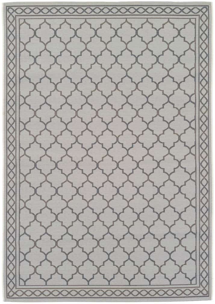 5' 3 x 7' 7 Easy-Clean Lattice Indoor / Outdoor Rug