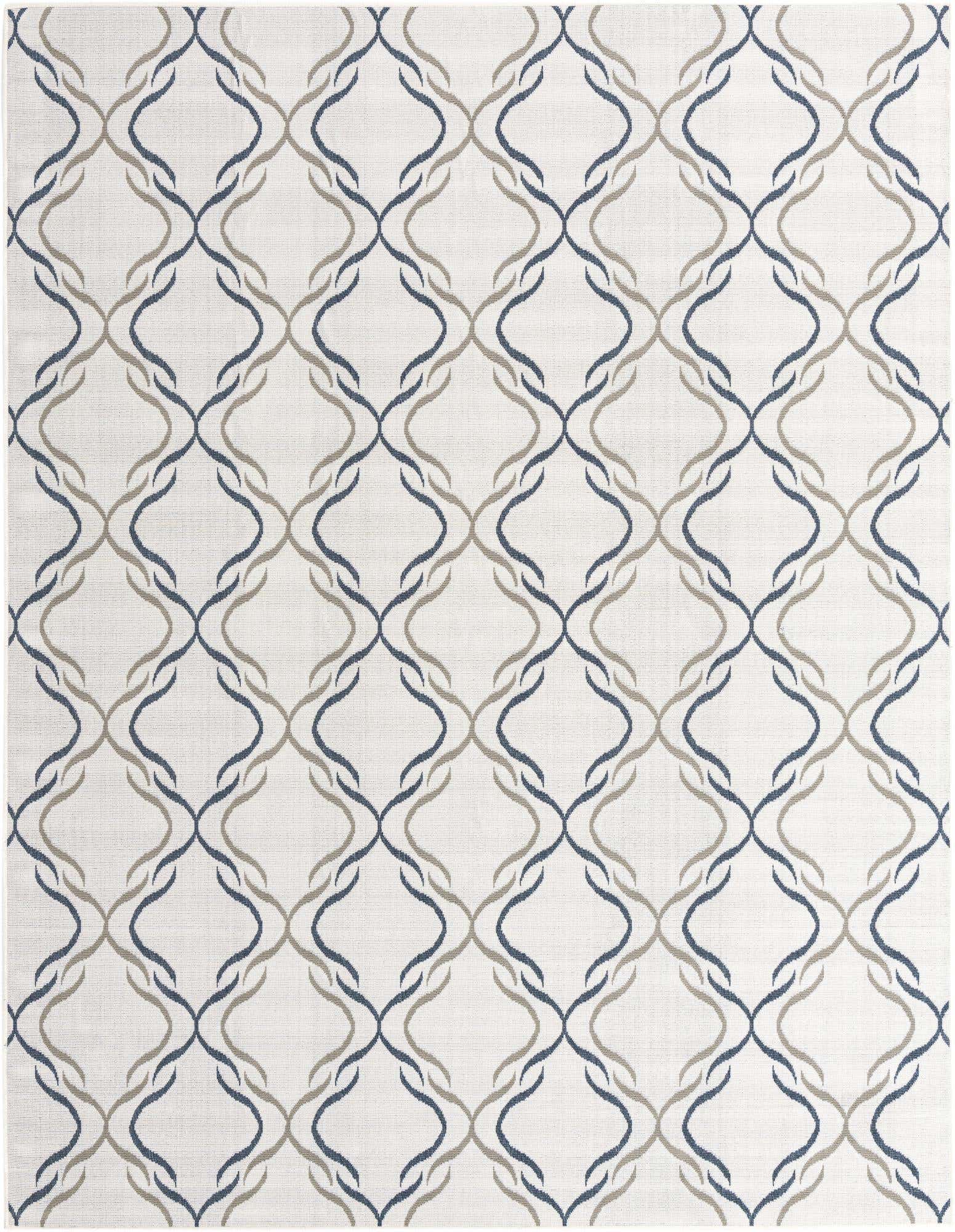 7' 10 x 10' Easy-Clean Lattice Indoor / Outdoor Rug
