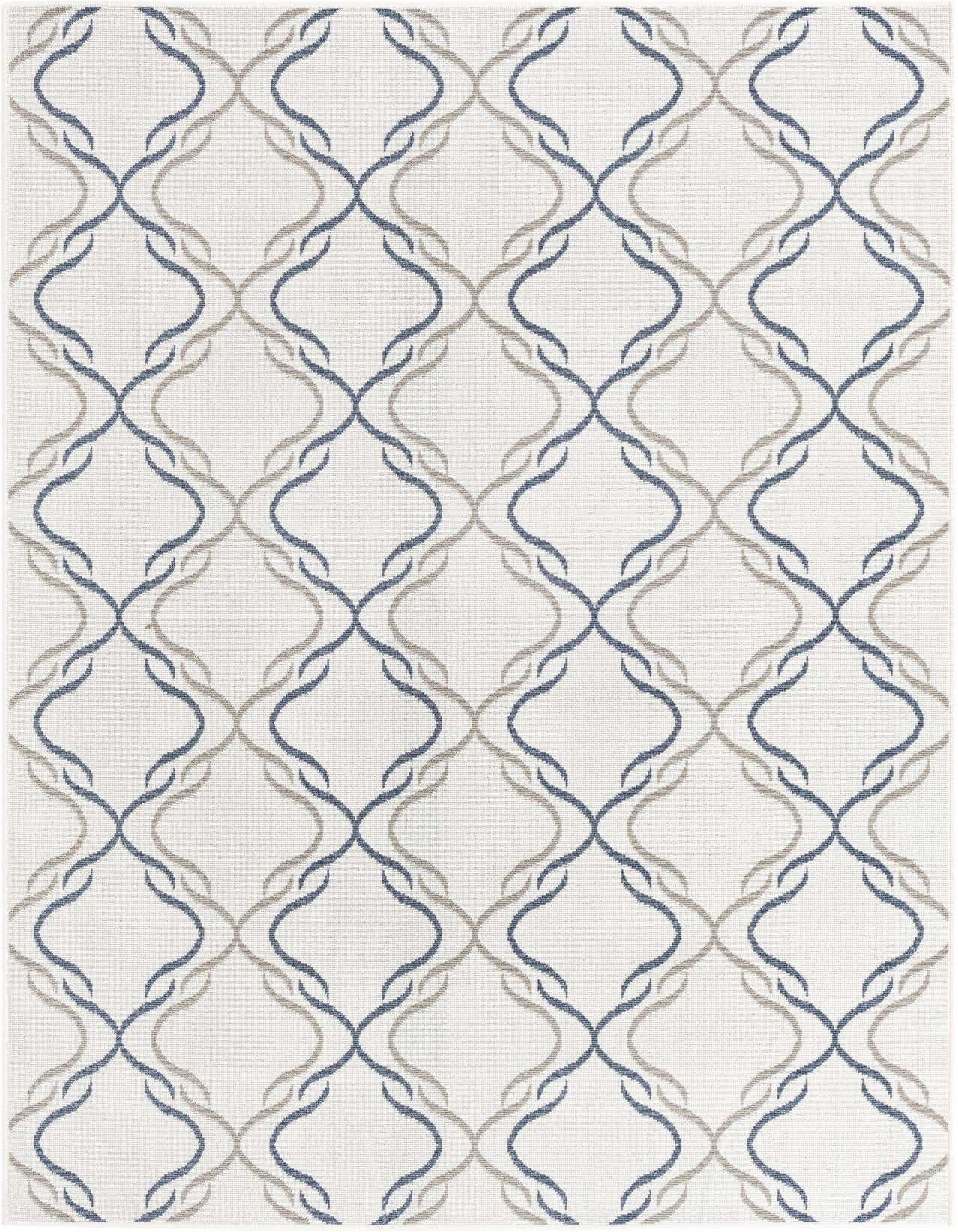 5' 3 x 8' Easy-Clean Lattice Indoor / Outdoor Rug