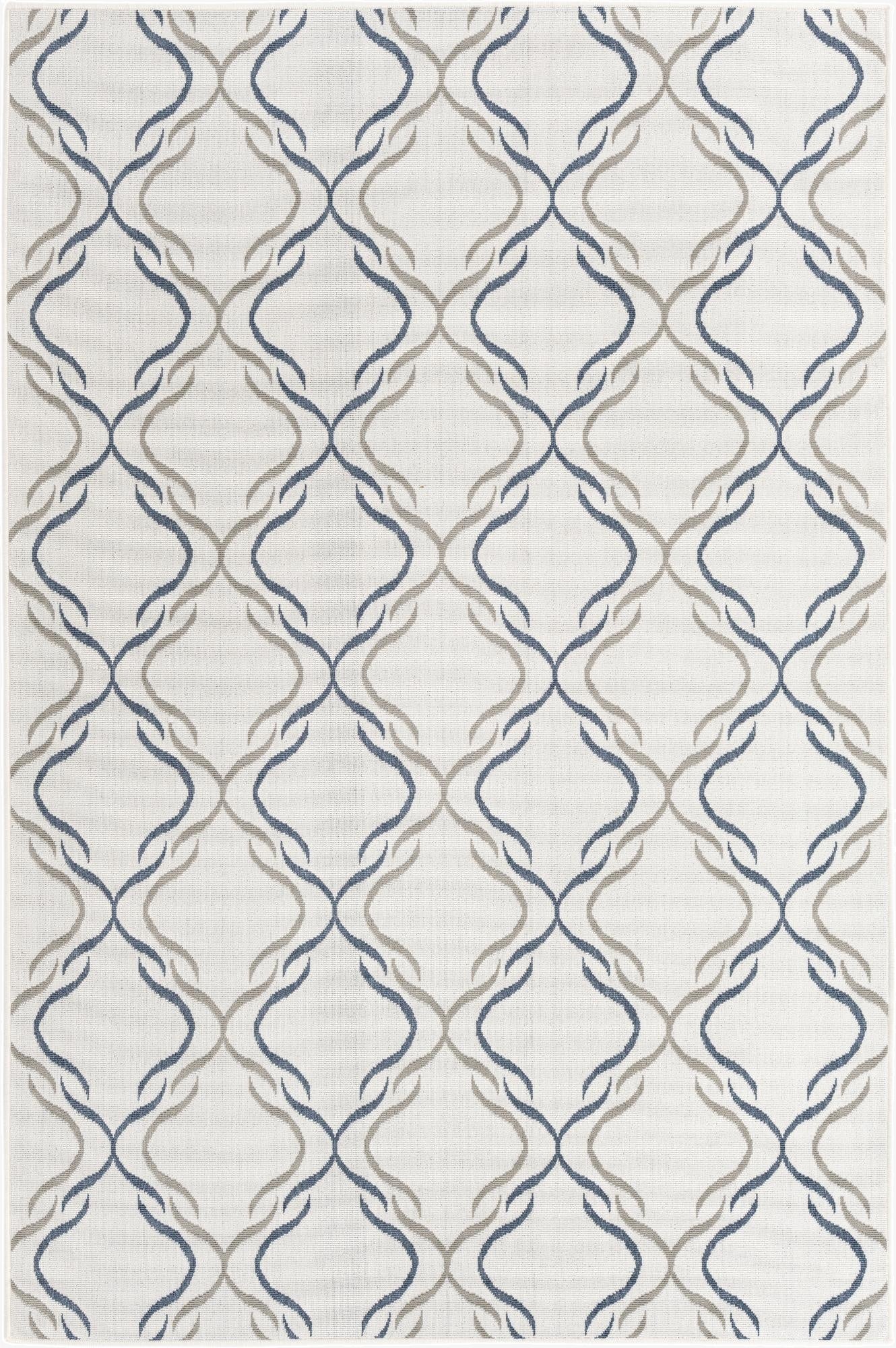 6' x 9' Washable Lattice Indoor / Outdoor Rug