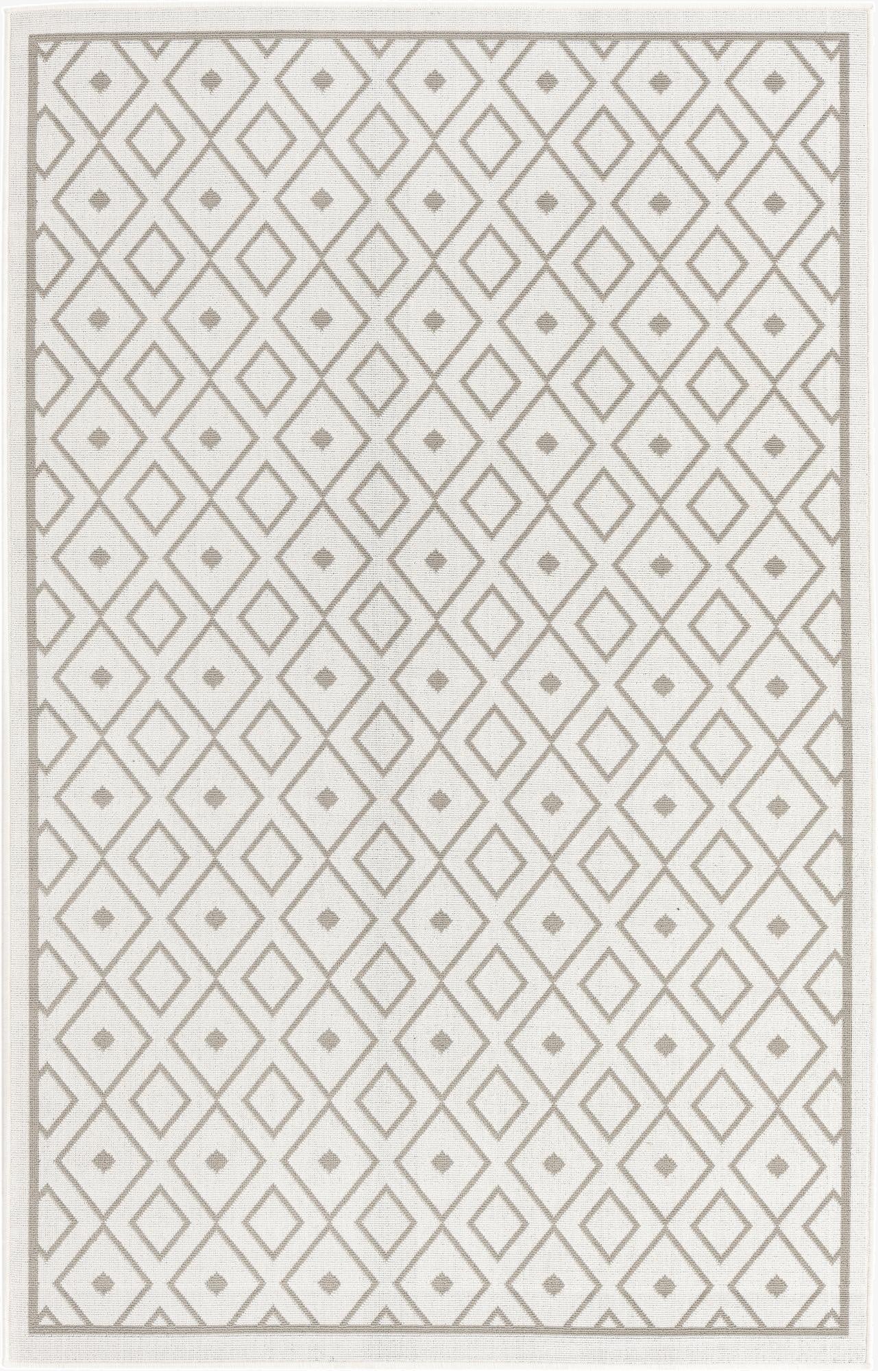 5' 3 x 8' Washable Lattice Indoor / Outdoor Rug