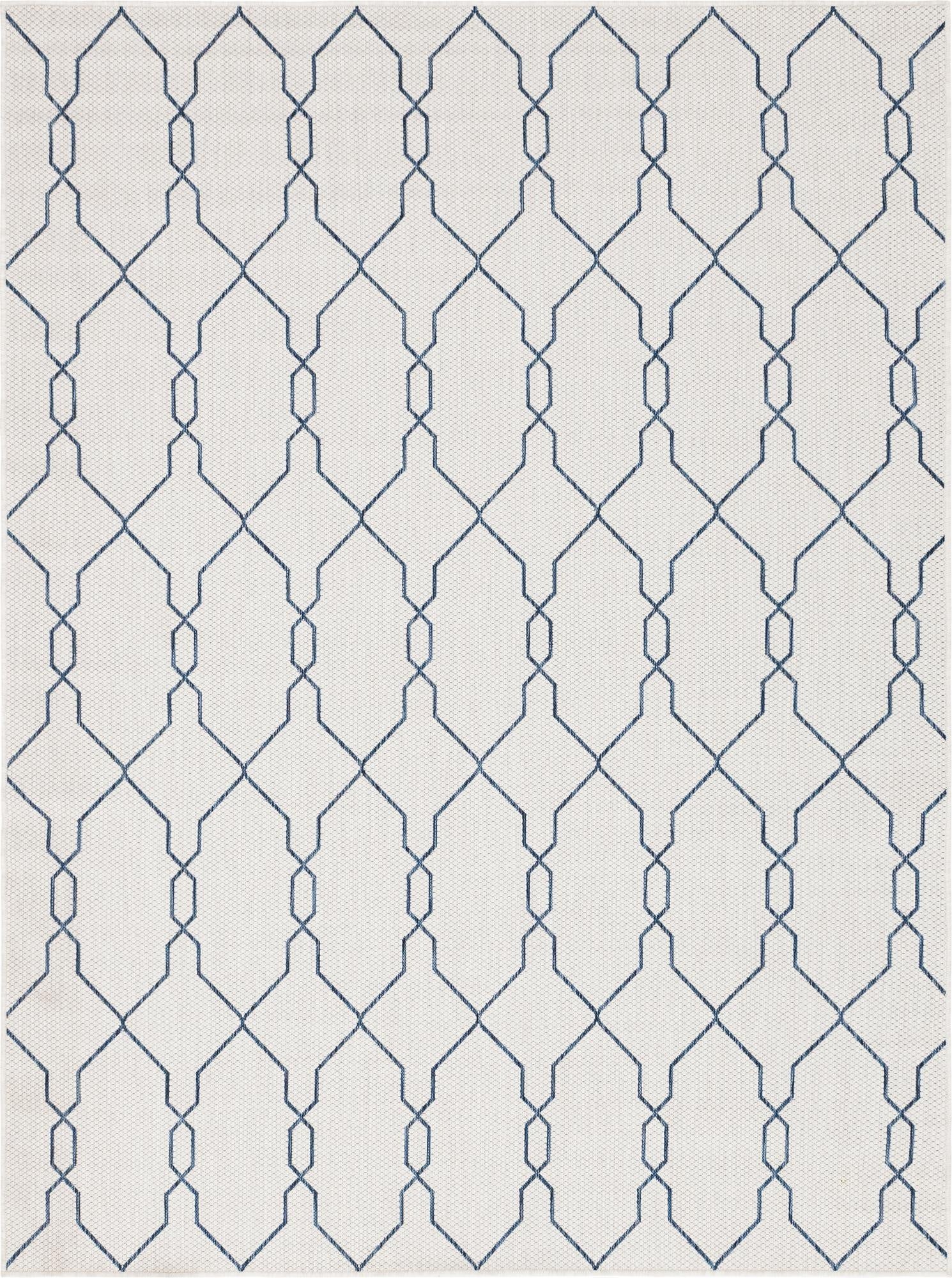 7' x 10' Washable Lattice Indoor / Outdoor Rug