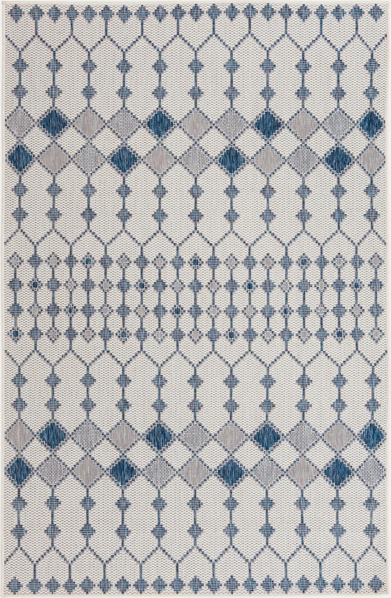 5' 3 x 8' Washable Lattice Indoor / Outdoor Rug