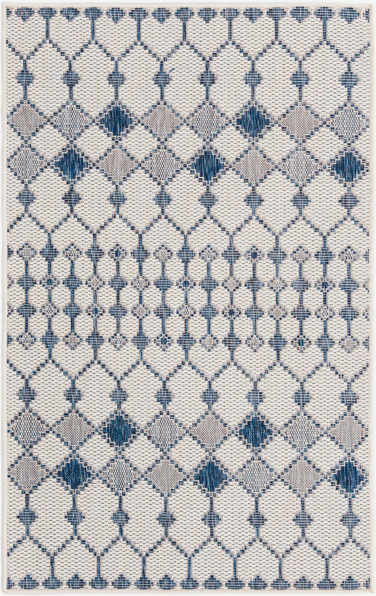 3' x 5' 3 Washable Lattice Indoor / Outdoor Rug