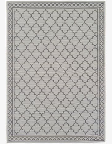 5' 3 x 7' 7 Easy-Clean Lattice Indoor / Outdoor Rug