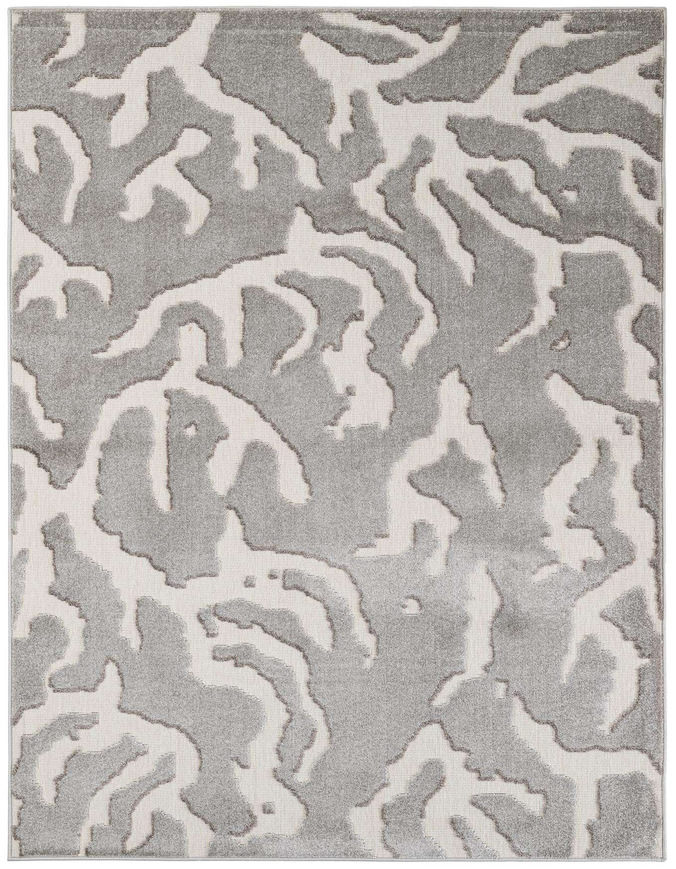 5' 3 x 7' 9 Easy-Clean Modern Indoor / Outdoor Rug