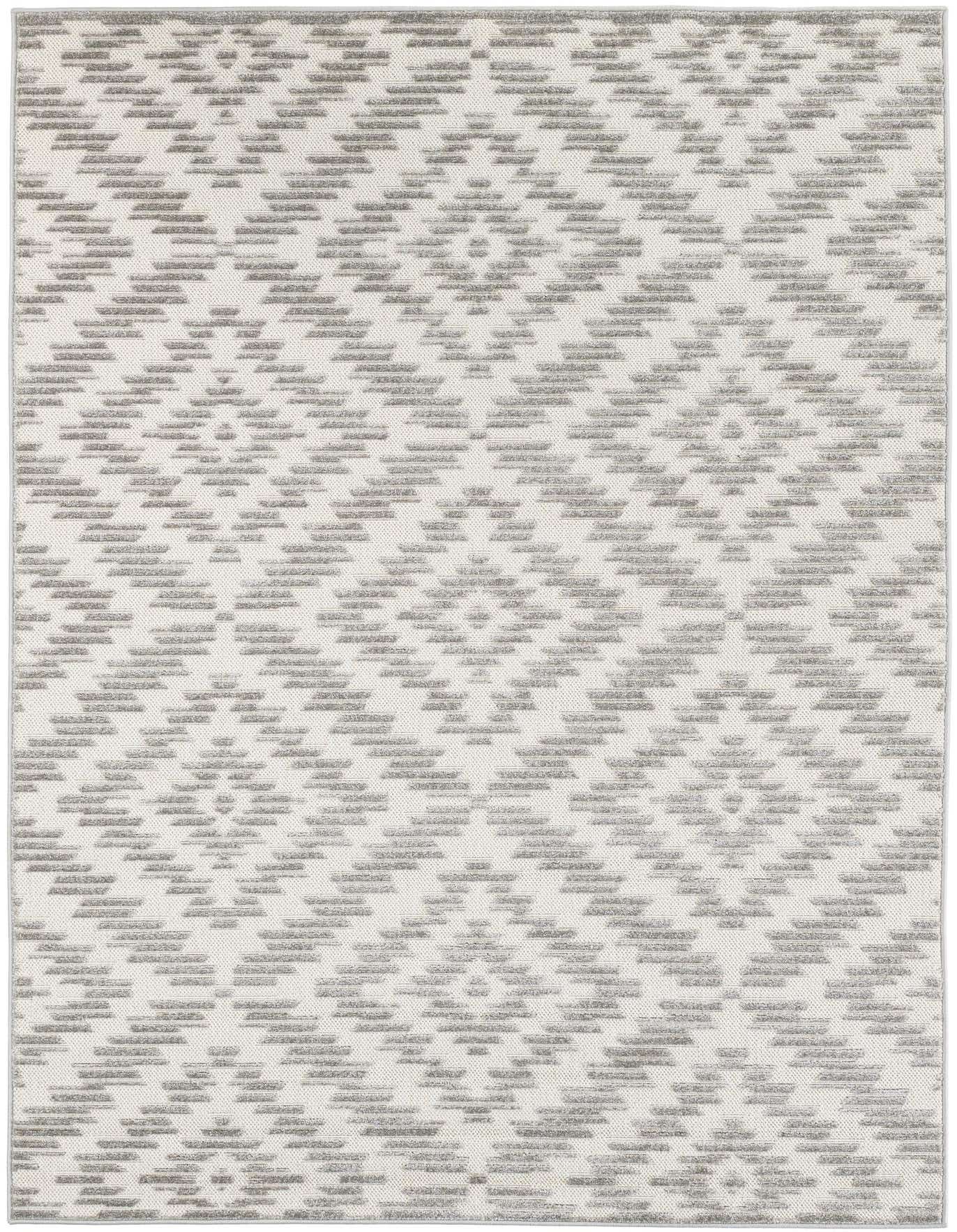 5' 3 x 7' 8 Easy-Clean Modern Indoor / Outdoor Rug