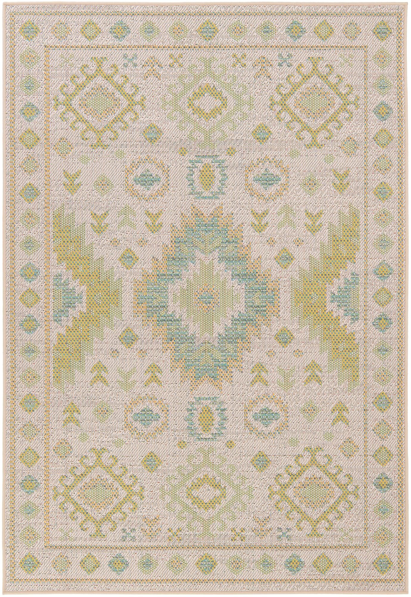 5' x 7' 3 Easy-Clean Modern Indoor / Outdoor Rug