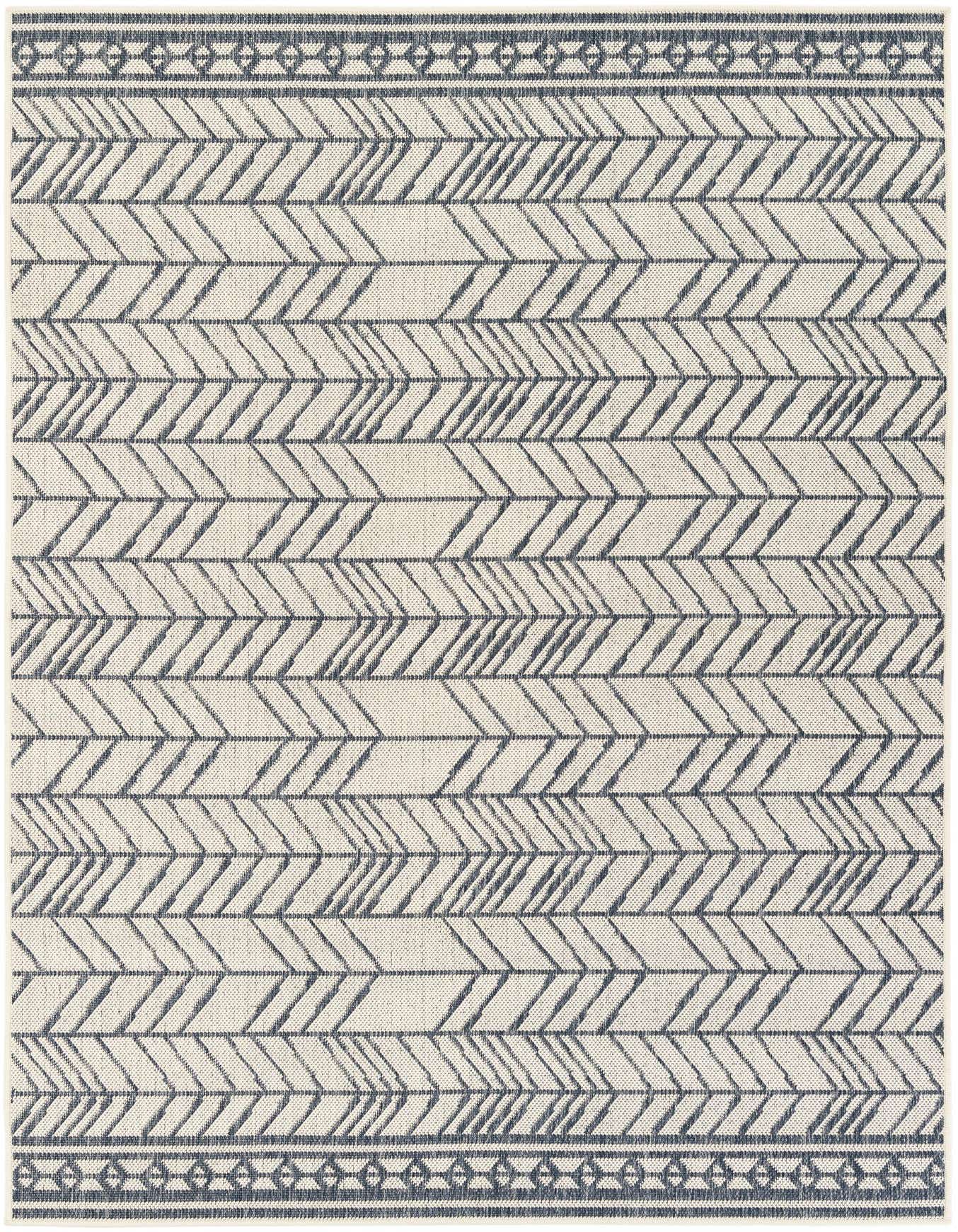 5' 2 x 7' 7 Easy-Clean Modern Indoor / Outdoor Rug