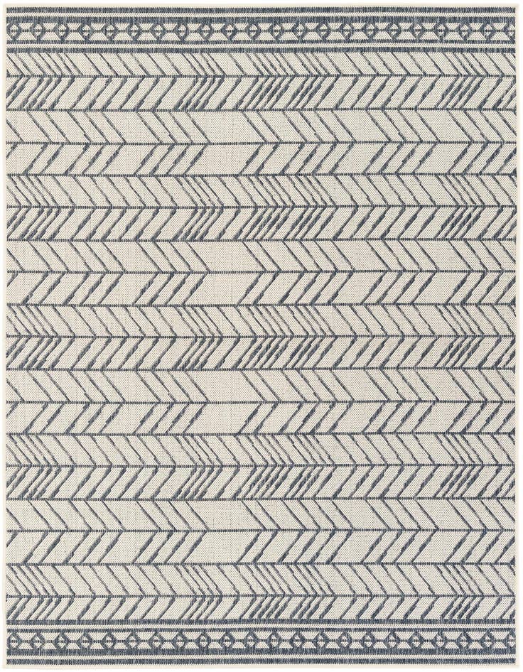 Detail image of 5' 2 x 7' 7 Easy-Clean Modern Indoor / Outdoor Rug