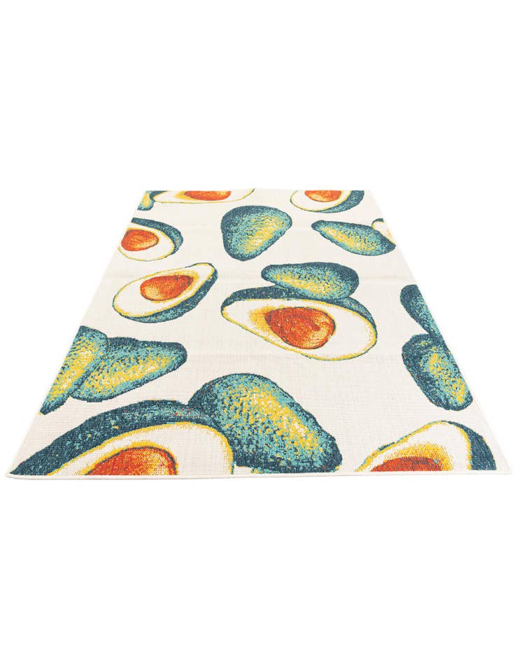 Detail image of 5' 3 x 7' 8  Washable Modern Indoor / Outdoor Rug
