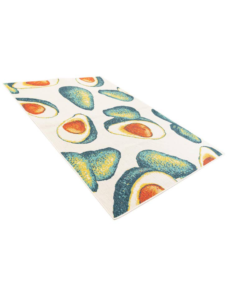 Detail image of 5' 3 x 7' 8  Washable Modern Indoor / Outdoor Rug