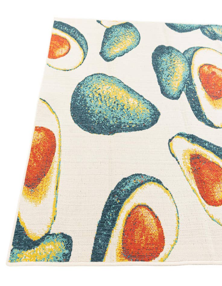 Detail image of 5' 3 x 7' 8  Washable Modern Indoor / Outdoor Rug