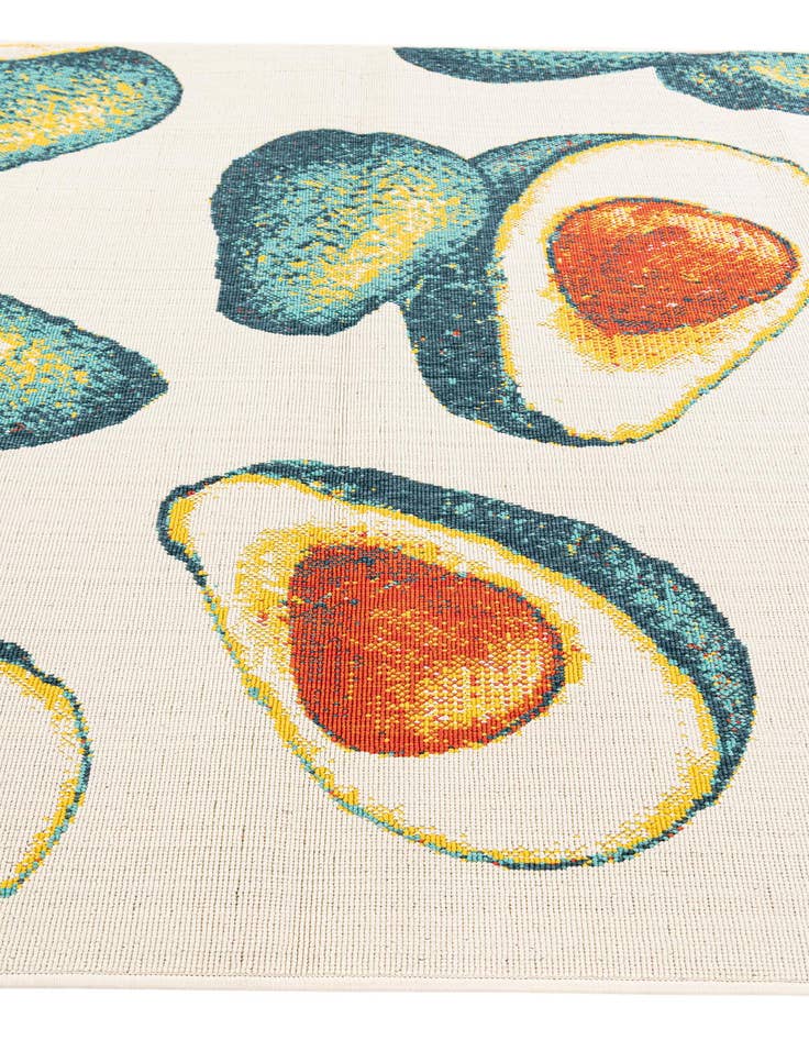 Detail image of 5' 3 x 7' 8  Washable Modern Indoor / Outdoor Rug