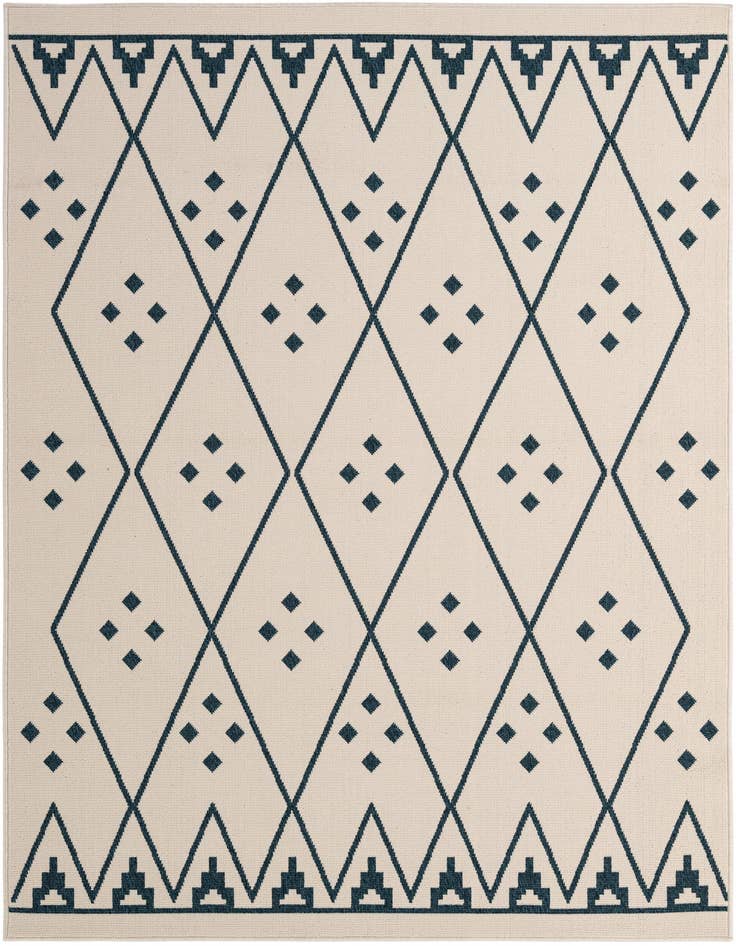 Detail image of 5' 2 x 7' 9 Easy-Clean Modern Indoor / Outdoor Rug
