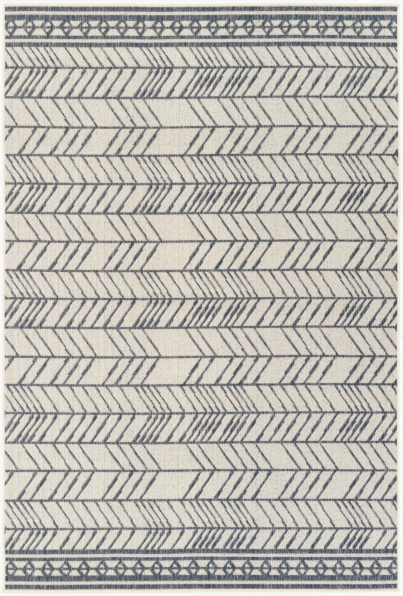 5' 2 x 7' 7  Washable Modern Indoor / Outdoor Rug