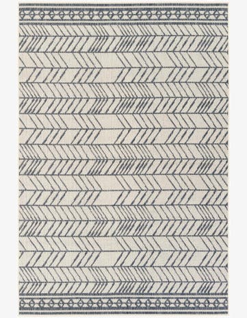 5' 2 x 7' 7 Easy-Clean Modern Indoor / Outdoor Rug