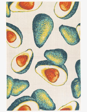 5' 3 x 7' 8 Easy-Clean Modern Indoor / Outdoor Rug