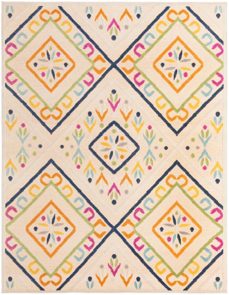 Detail image of 7' 3 x 9' 10 Easy-Clean Indoor / Outdoor Rug