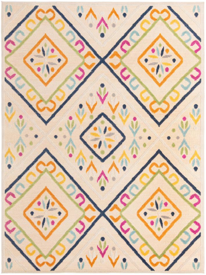 Detail image of 7' 3 x 9' 10 Easy-Clean Indoor / Outdoor Rug
