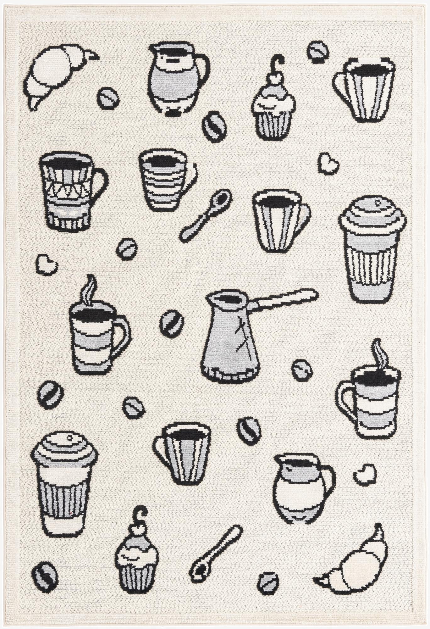 5' 3 x 7' 7  Washable  Indoor / Outdoor Rug