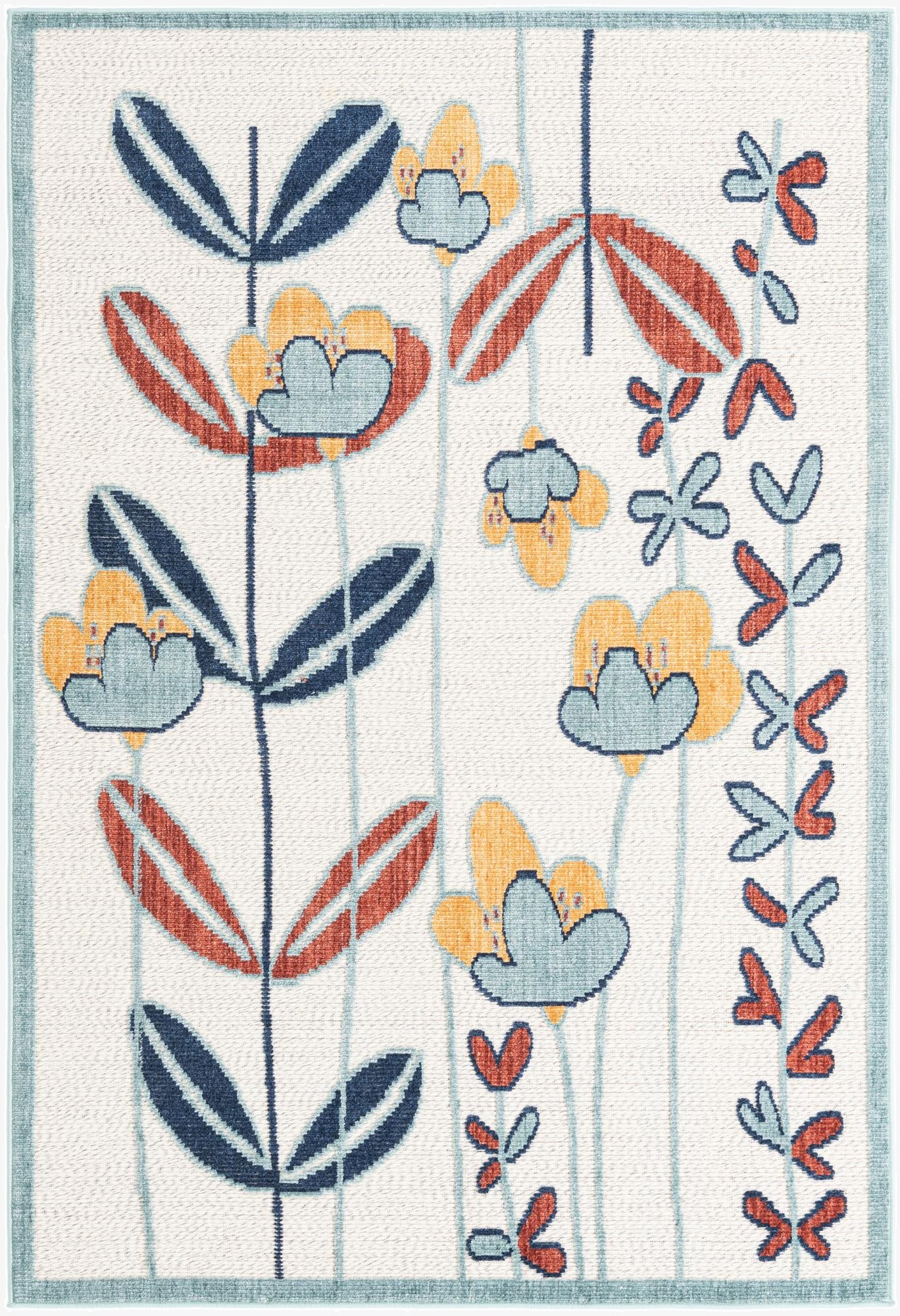 5' x 7' 7  Washable  Indoor / Outdoor Rug