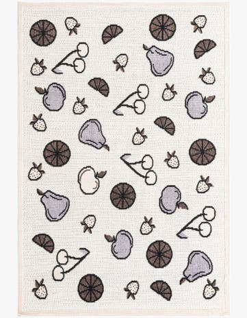 Ivory Easy-Clean Indoor / Outdoor Rug