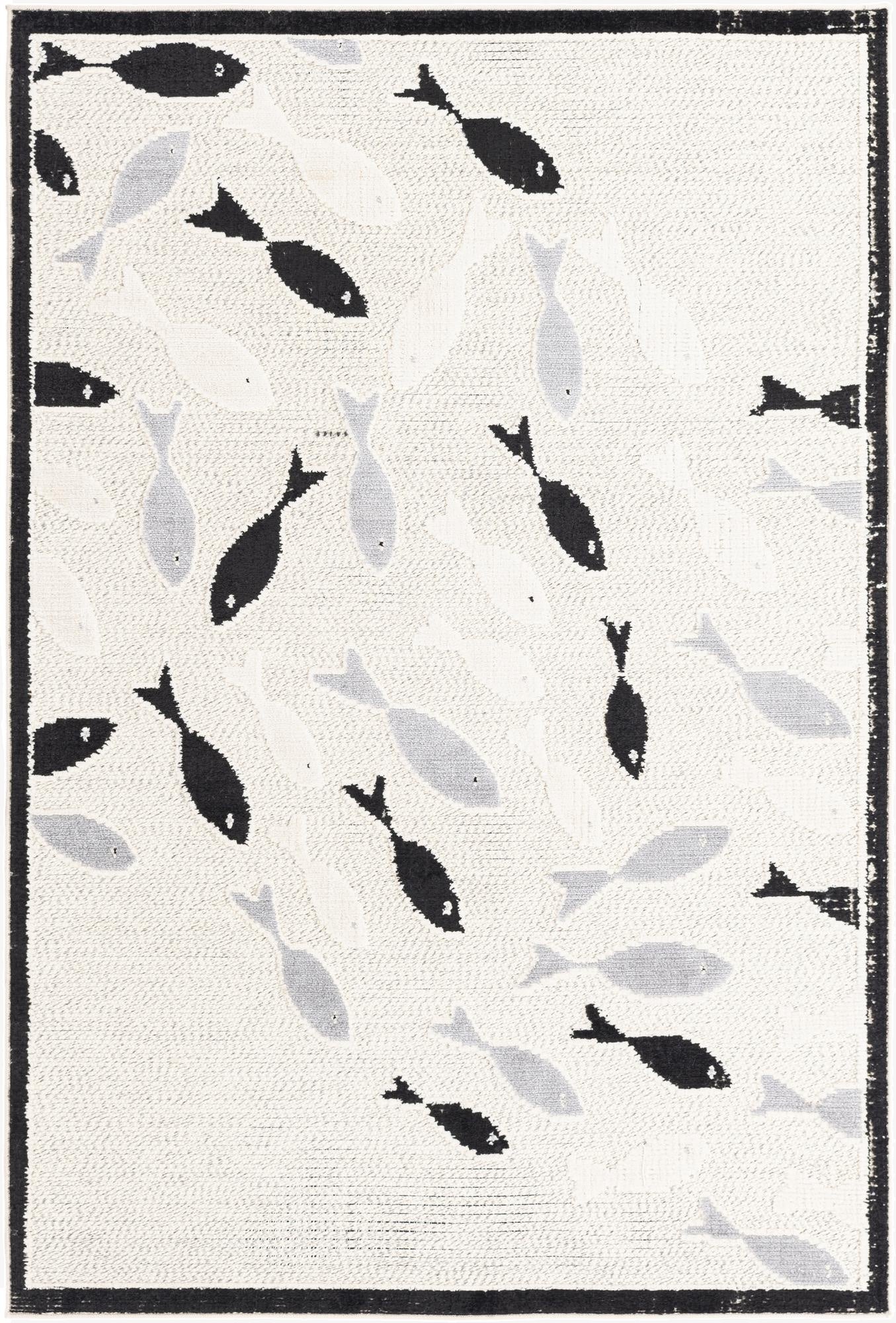 5' 3 x 7' 7  Washable  Indoor / Outdoor Rug