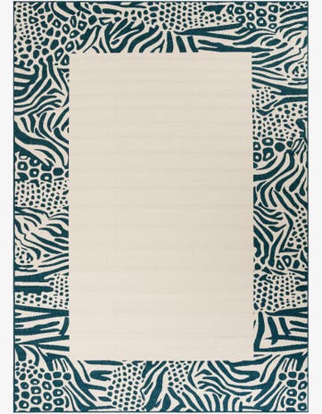 Ivory Easy-Clean Safari Indoor / Outdoor Rug