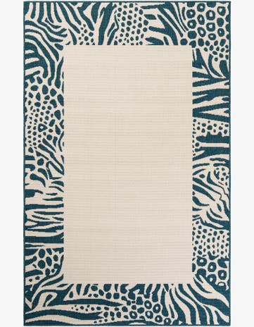 Ivory Easy-Clean Safari Indoor / Outdoor Rug