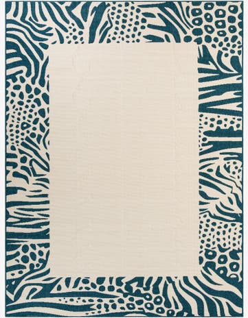 Ivory Easy-Clean Safari Indoor / Outdoor Rug