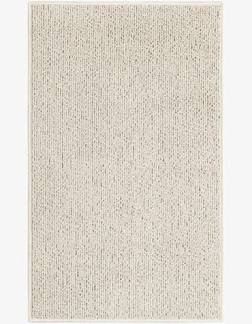 Ivory Easy-Clean Solid Indoor / Outdoor Rug