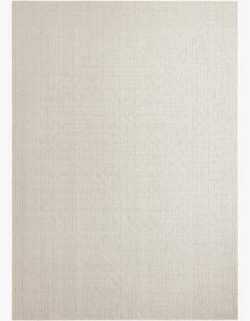 Ivory Easy-Clean Solid Indoor / Outdoor Rug