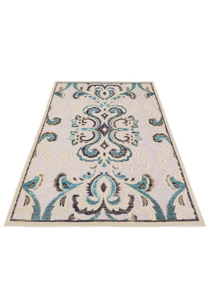 5' x 7' 8 Easy-Clean Traditional Indoor / Outdoor Rug