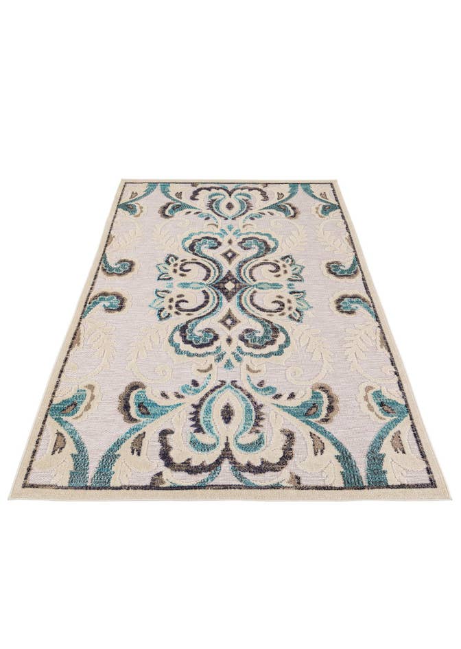 Detail image of 5' x 7' 8 Easy-Clean Traditional Indoor / Outdoor Rug